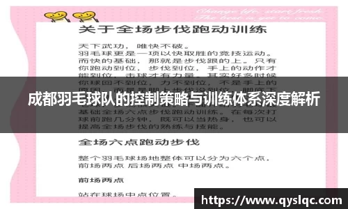 成都羽毛球队的控制策略与训练体系深度解析